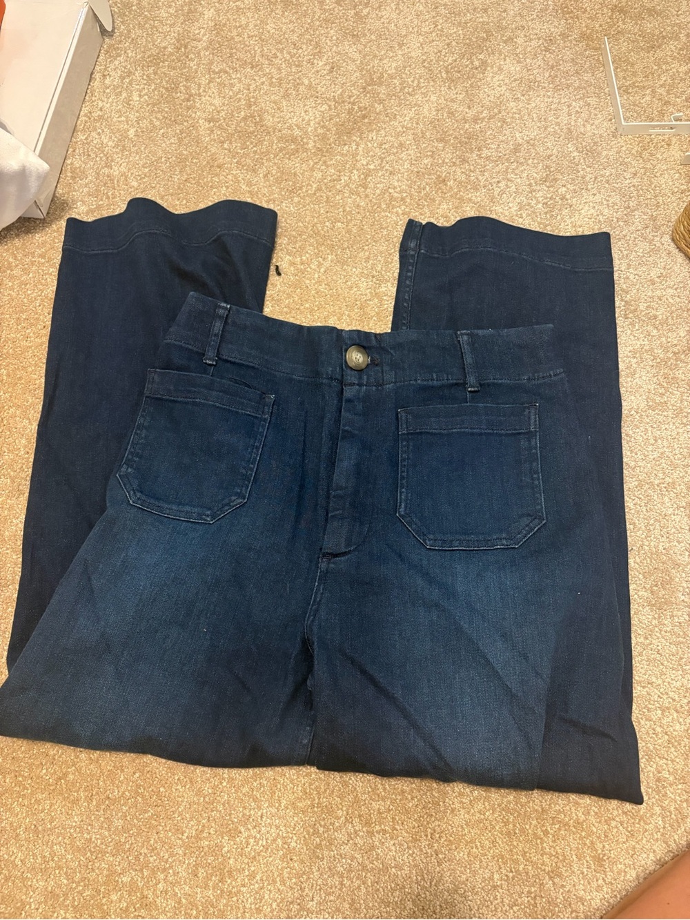 Classic Dark Blue Denim Jeans